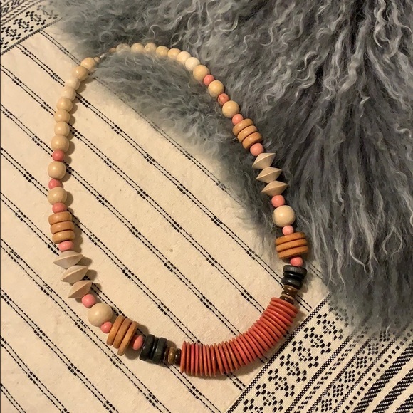 Jewelry - 🌼 Antique Wood Beaded Necklace - 60s 🌼